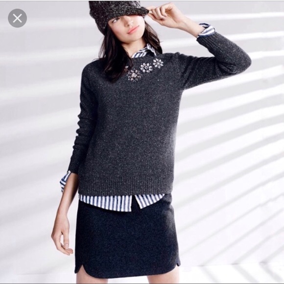 J. Crew Dresses & Skirts - J Crew Black Wool Skirt Size 4